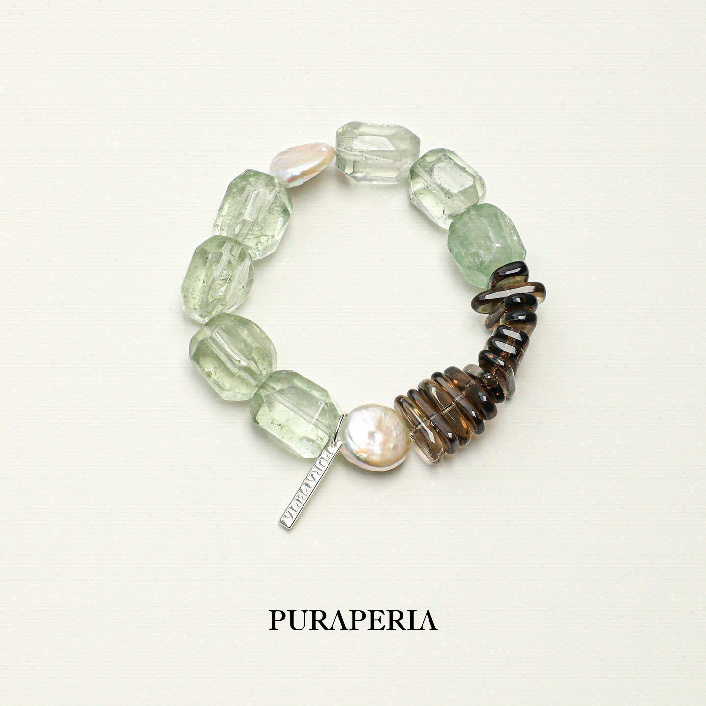 Natural Green  Smoky Quartz Bracele