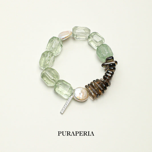 Natural Green  Smoky Quartz Bracele