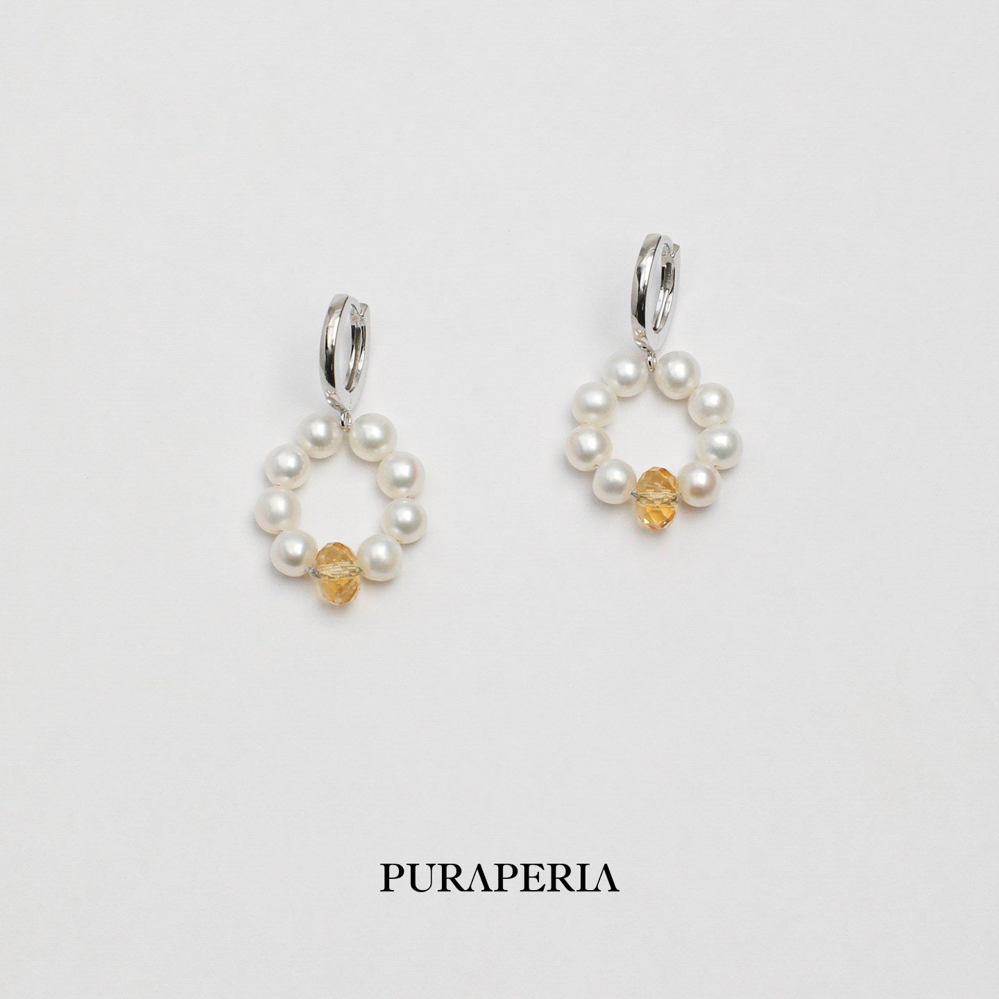 Pearl & Citrine Earrings