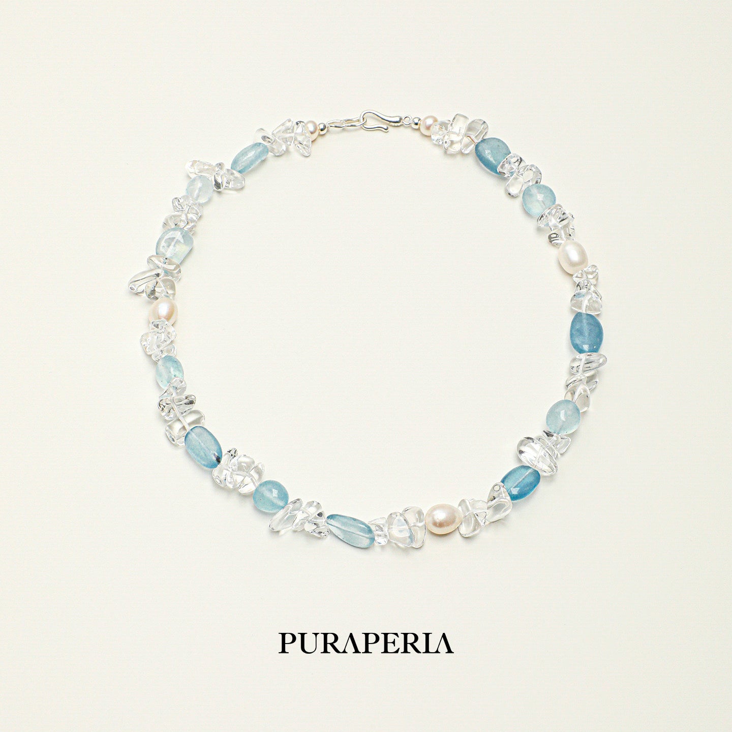 Natural Blue Quartz & Pearl Bracelet
