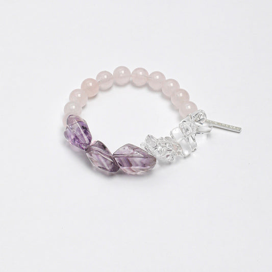 Amethyst  Rose Quartz Bracelet