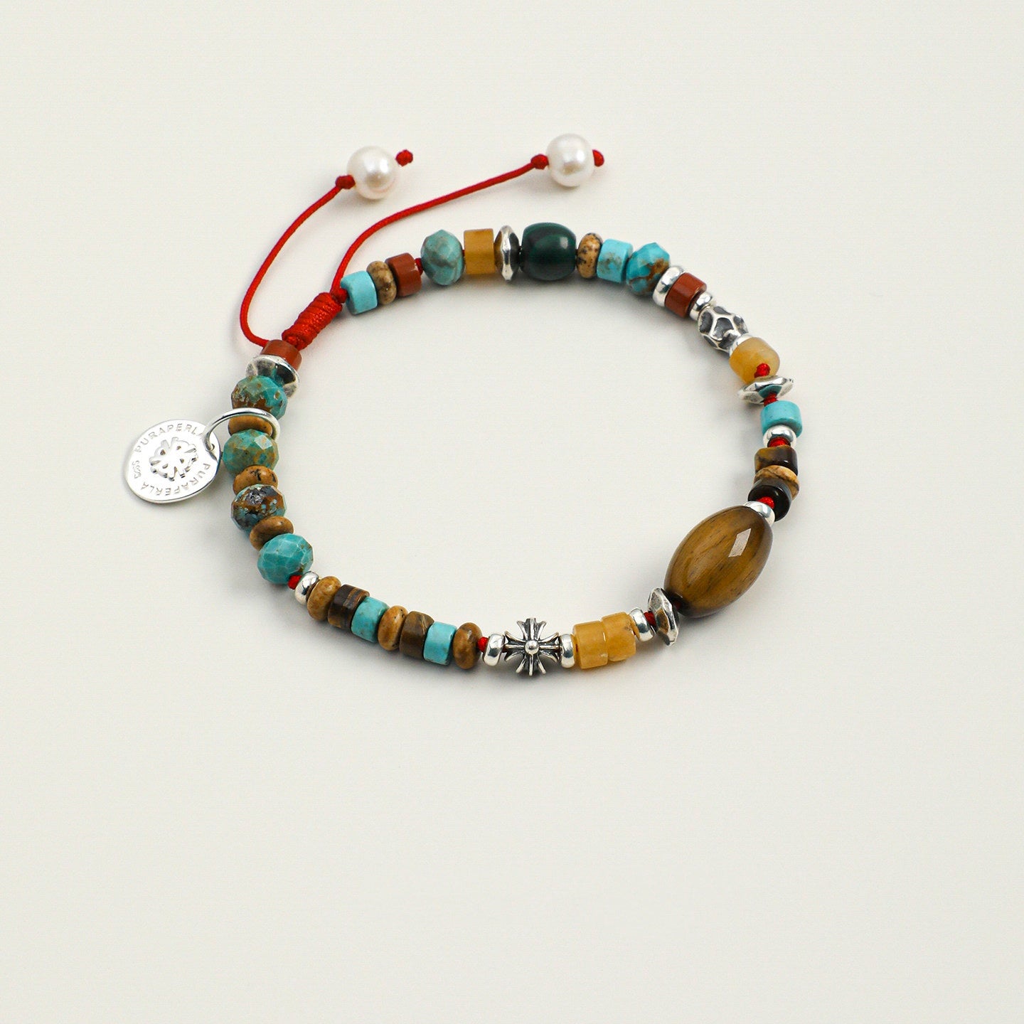 Turquoise and Golden Tiger's Eye Bracelet | Protection, Courage and Balance