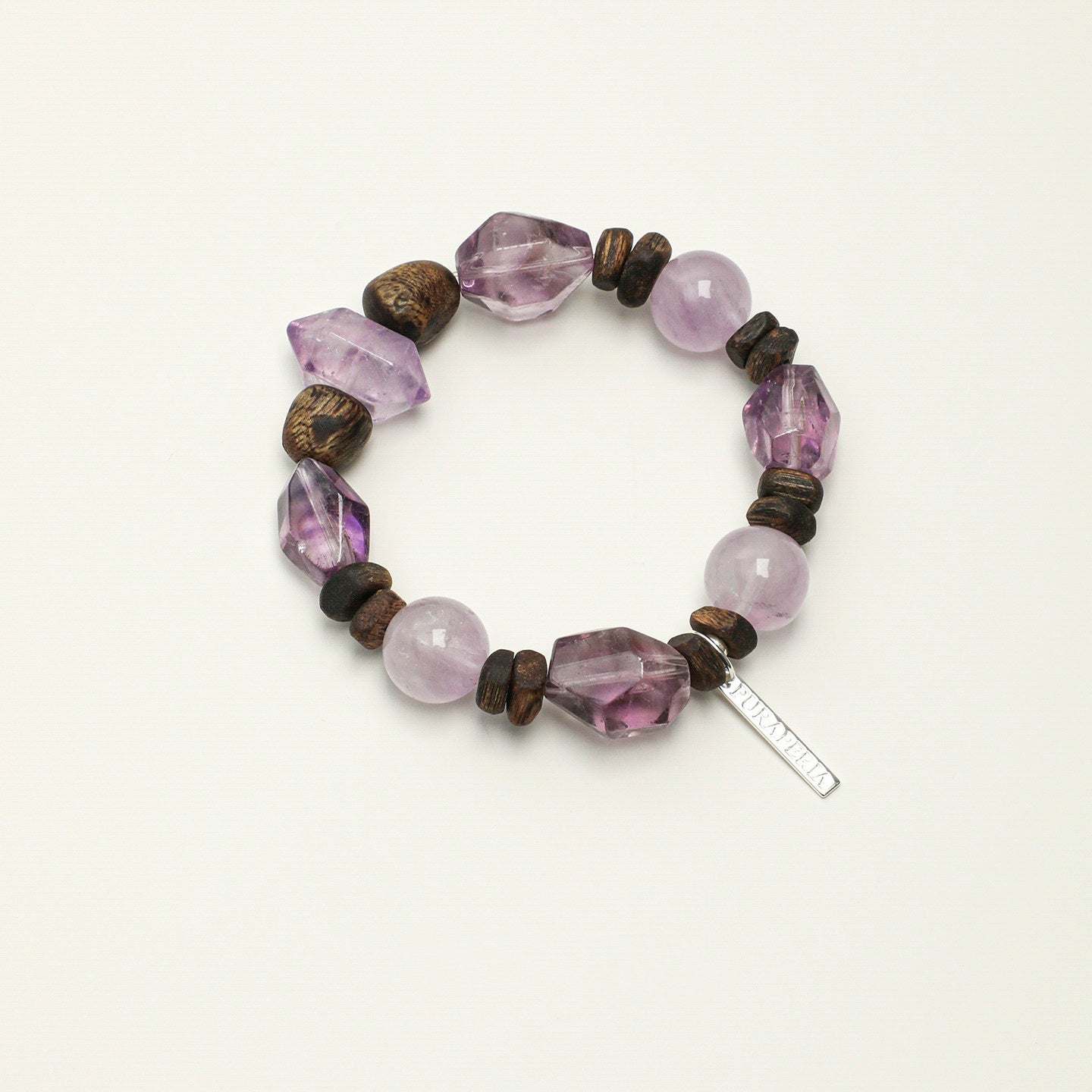 Freeform Amethyst Agarwood Bracelet