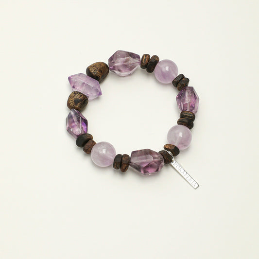 Freeform Amethyst Agarwood Bracelet