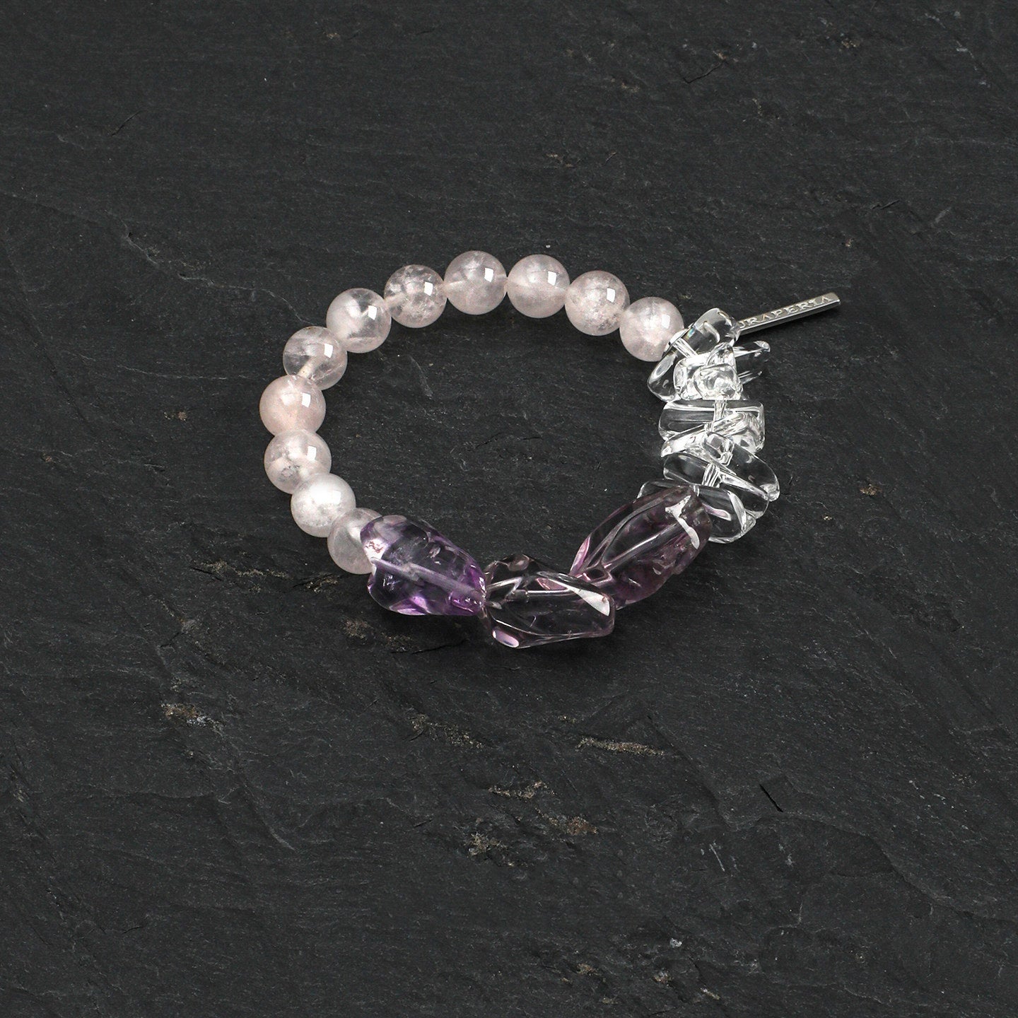 Amethyst  Rose Quartz Bracelet