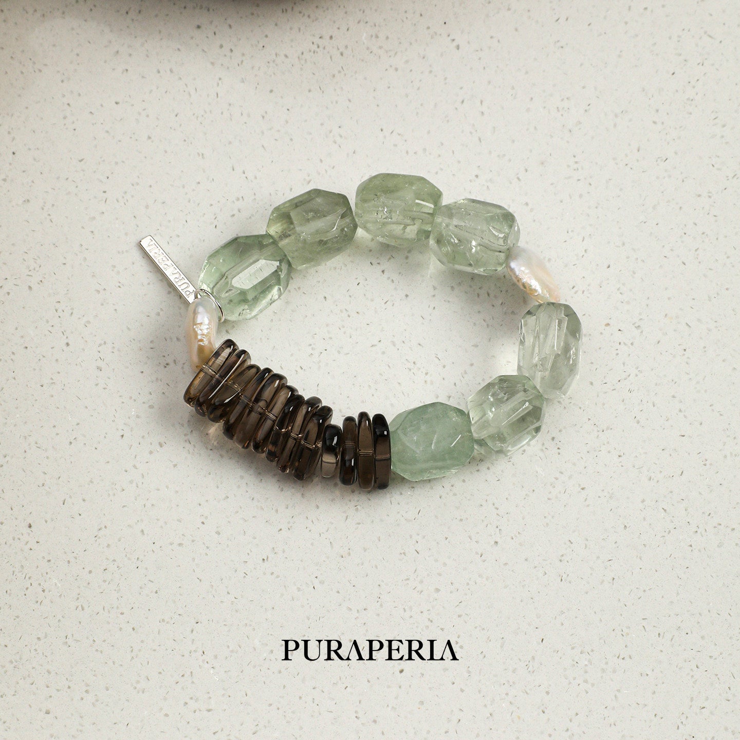 Natural Green  Smoky Quartz Bracele