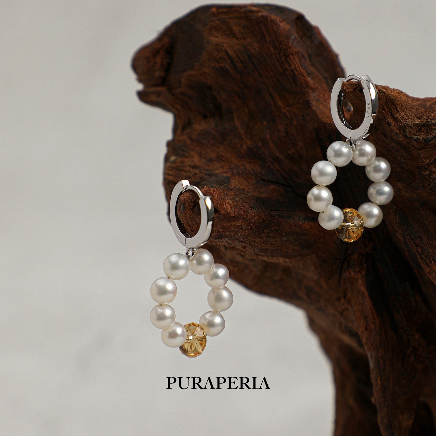 Pearl & Citrine Earrings