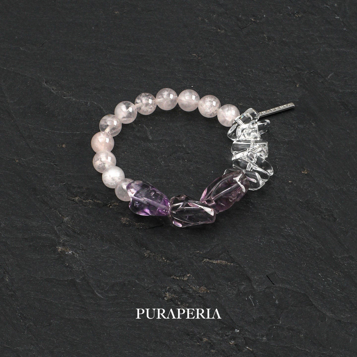 Amethyst & Rose Quartz Bracelet