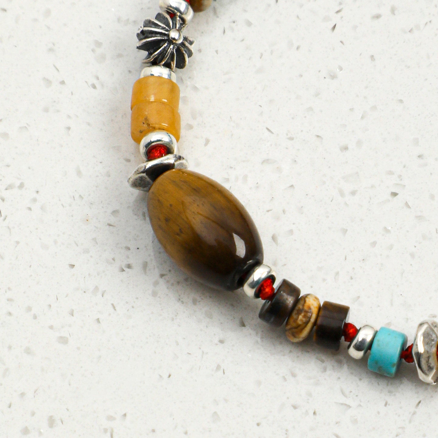 Turquoise and Golden Tiger's Eye Bracelet | Protection, Courage and Balance