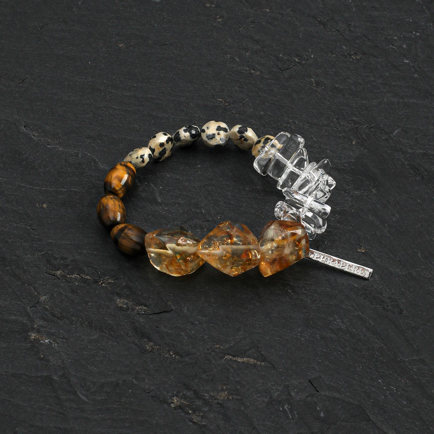 Citrine Chips and Tiger's Eye Bracelet | Courage, Focus and Abundance
