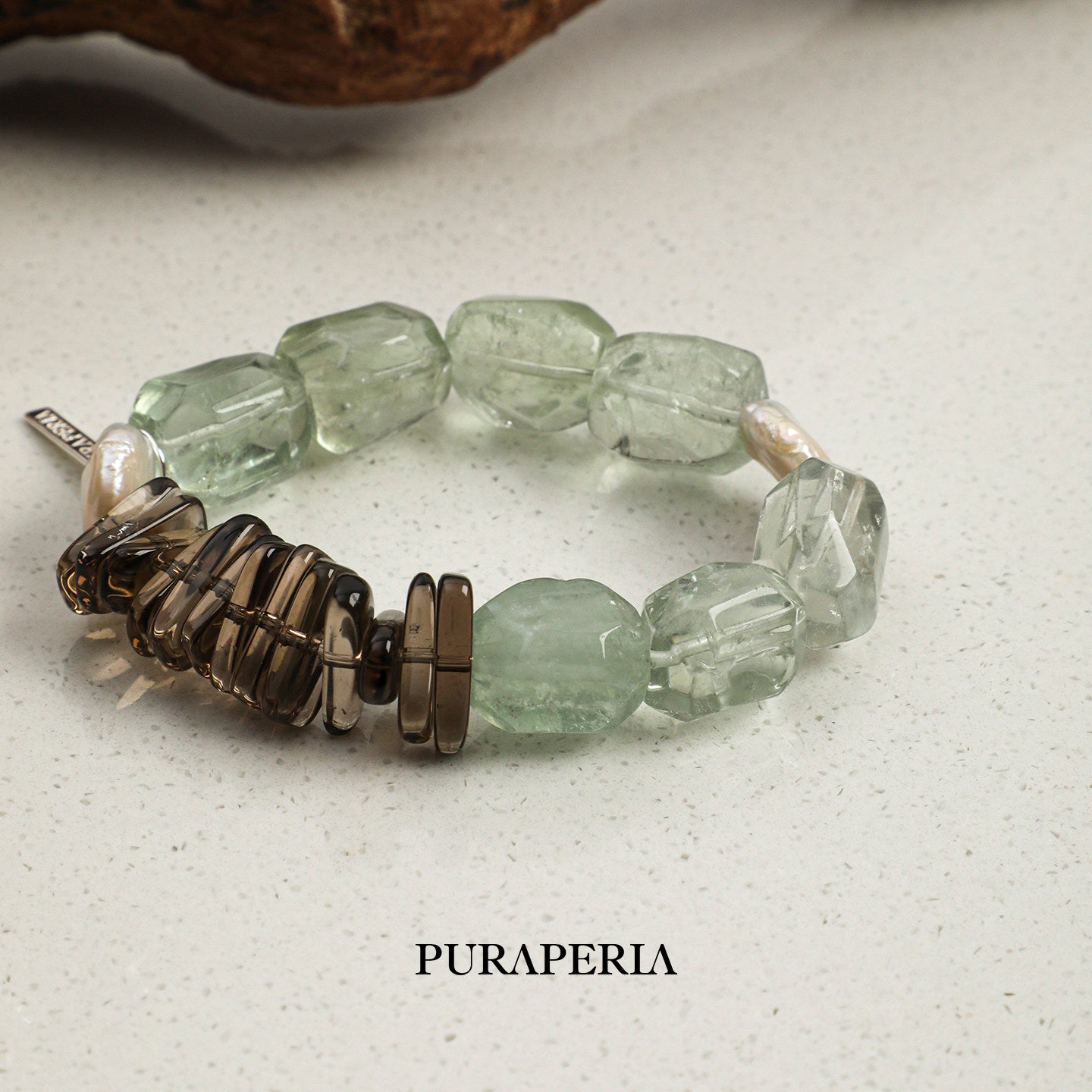 Natural Green  Smoky Quartz Bracele