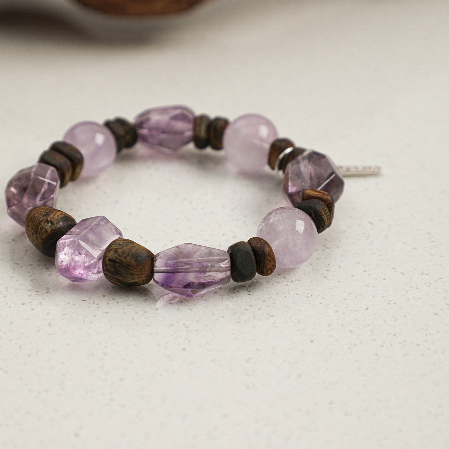 Freeform Amethyst Agarwood Bracelet