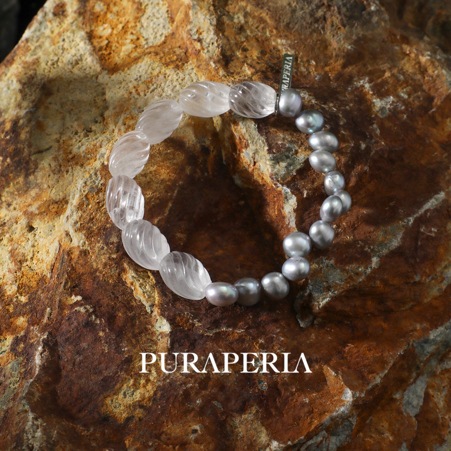 Natural Freshwater Pearl & Clear Quartz Crystal Bracelet