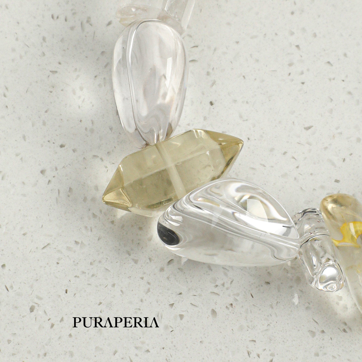 Natural Citrine & Clear Quartz Freeform Crystal Bracelet