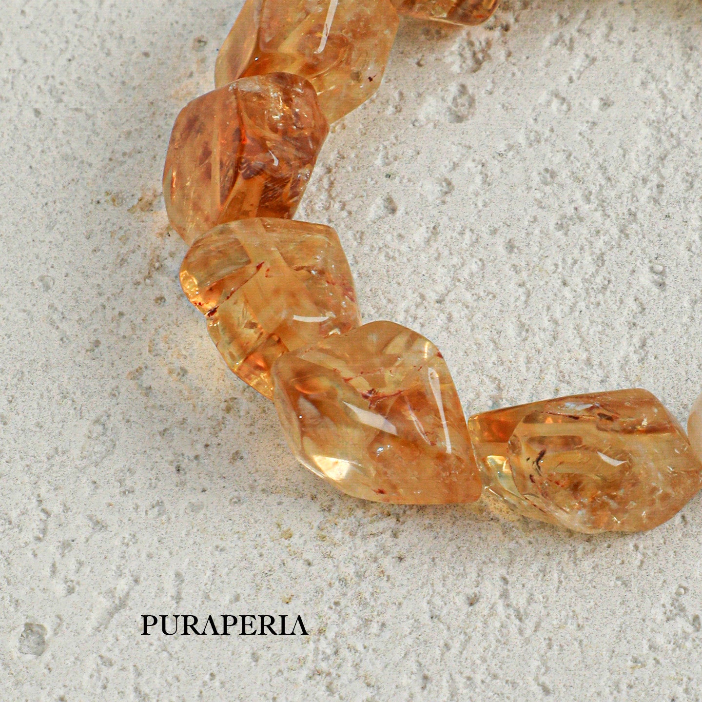 Minimalist Grey Seed Bead & Citrine Crystal Bracelet