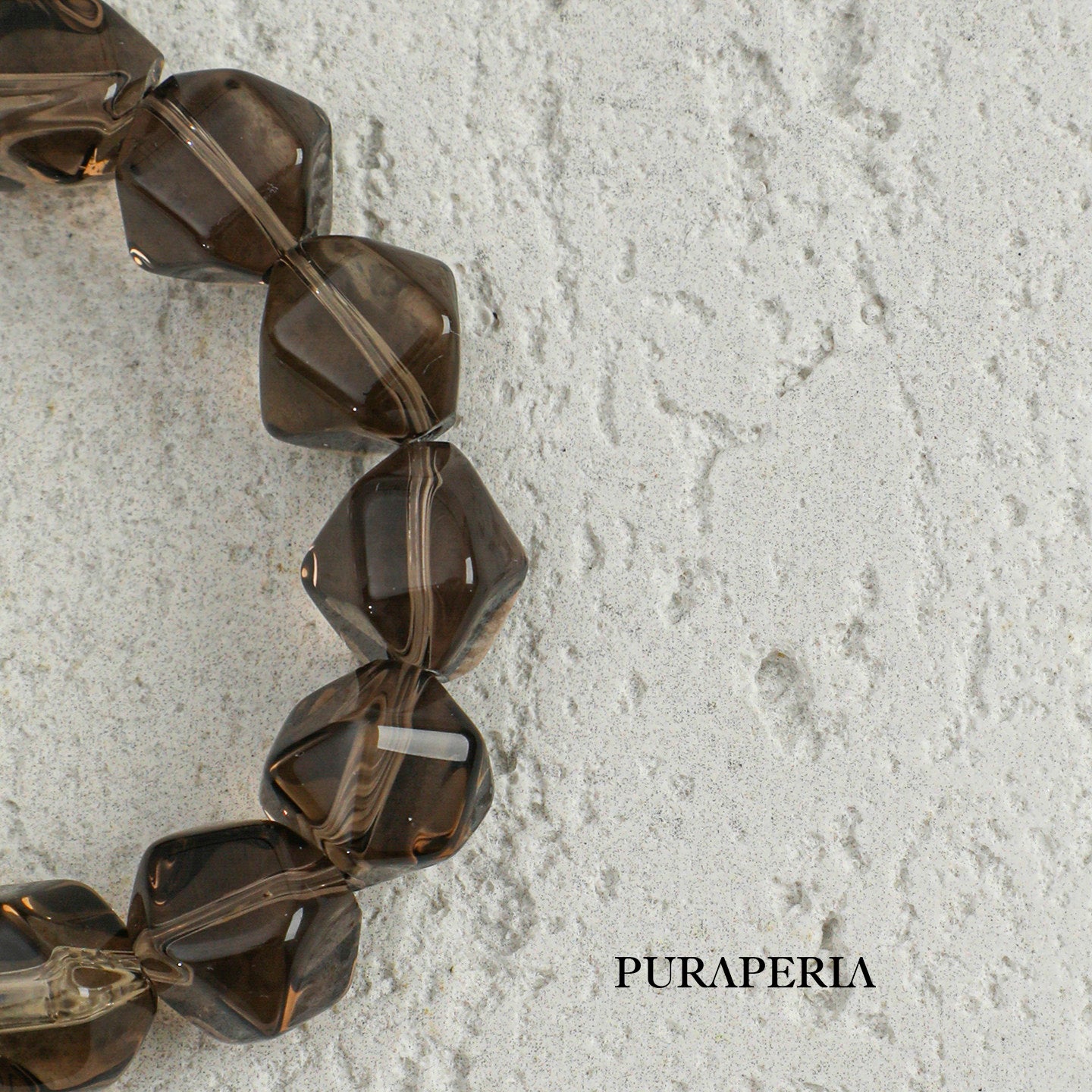 Smoky Quartz  Pearl Bracelet