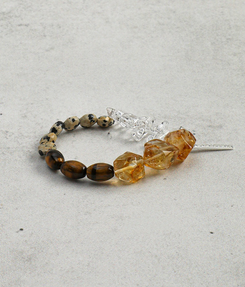 Citrine Chips and Tiger's Eye Bracelet | Courage, Focus and Abundance