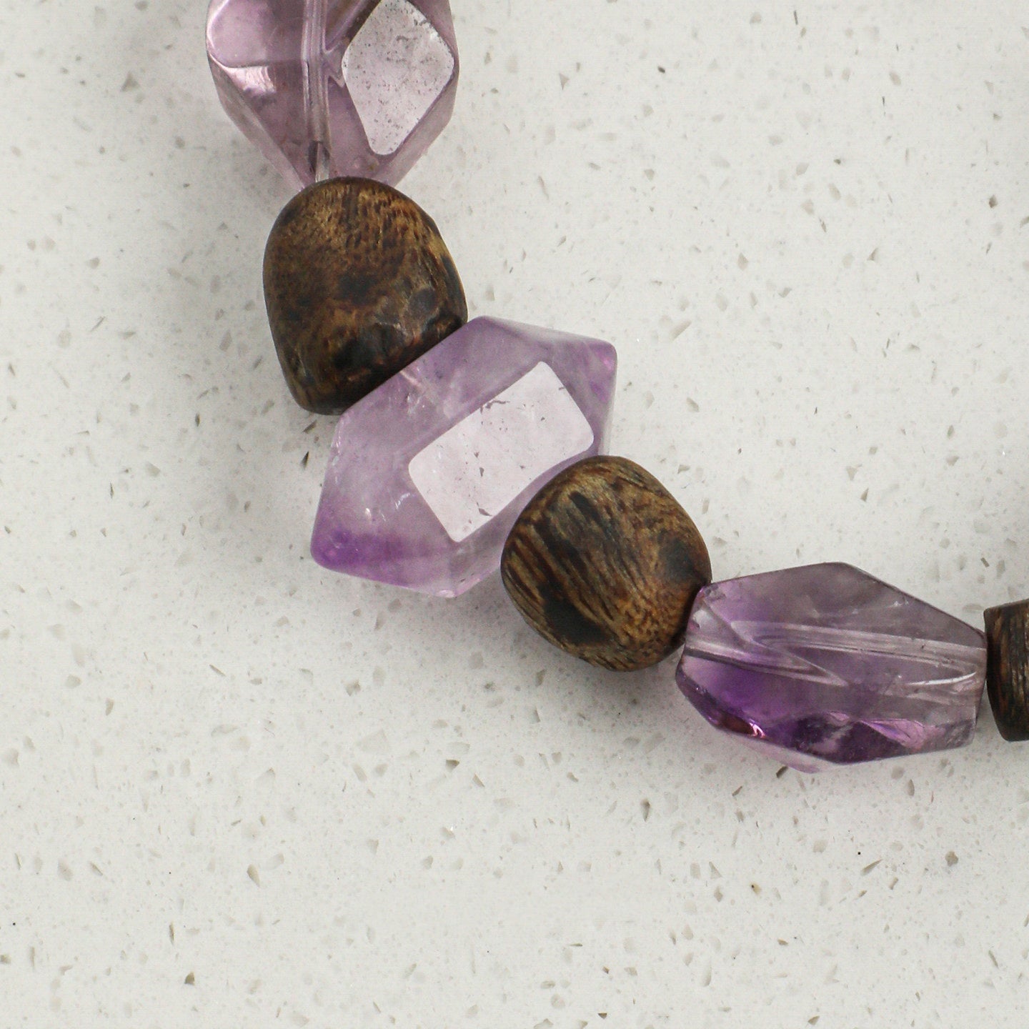 Freeform Amethyst Agarwood Bracelet