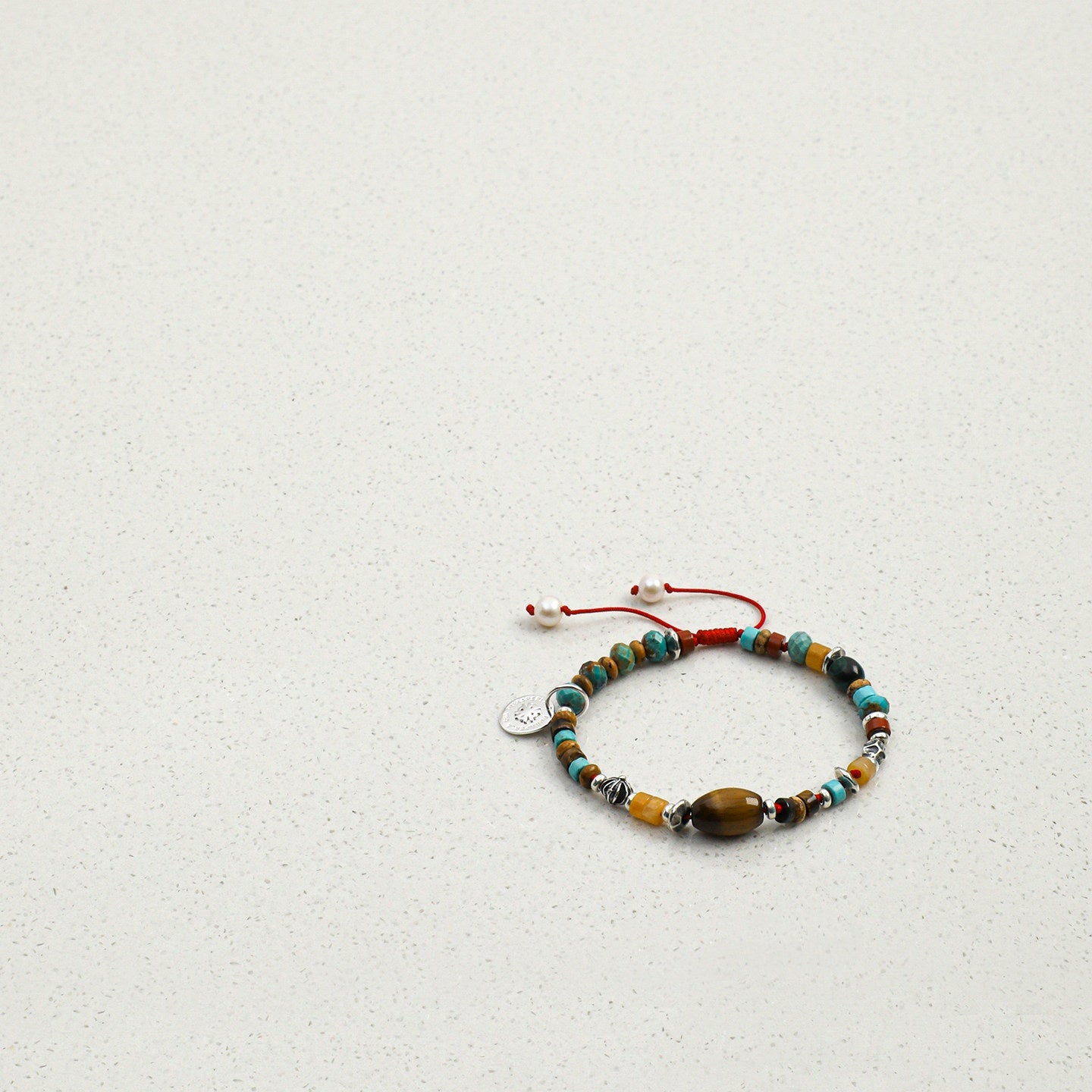 Turquoise and Golden Tiger's Eye Bracelet | Protection, Courage and Balance