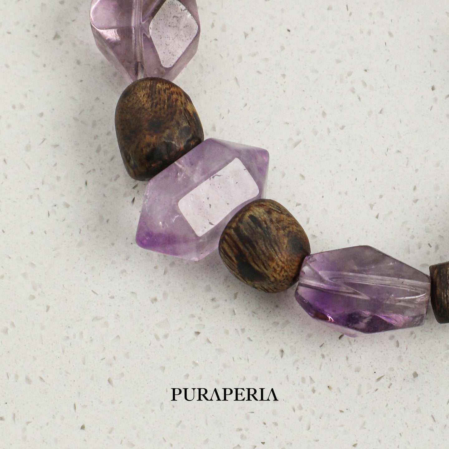 Freeform Amethyst Agarwood Bracelet