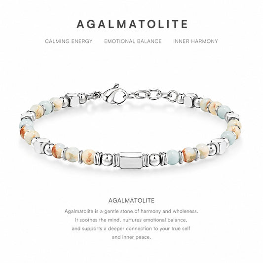 Natural Agalmatolite Bracelet | Simplicity • Balance • Creativity